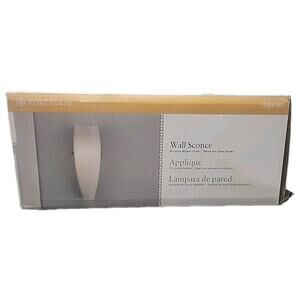 Portfolio Wall Sconce Brushed Nickel White Art Glass Shade [71]